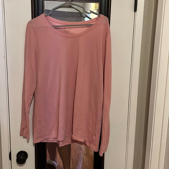 Tops - Plain basic pink long sleeve